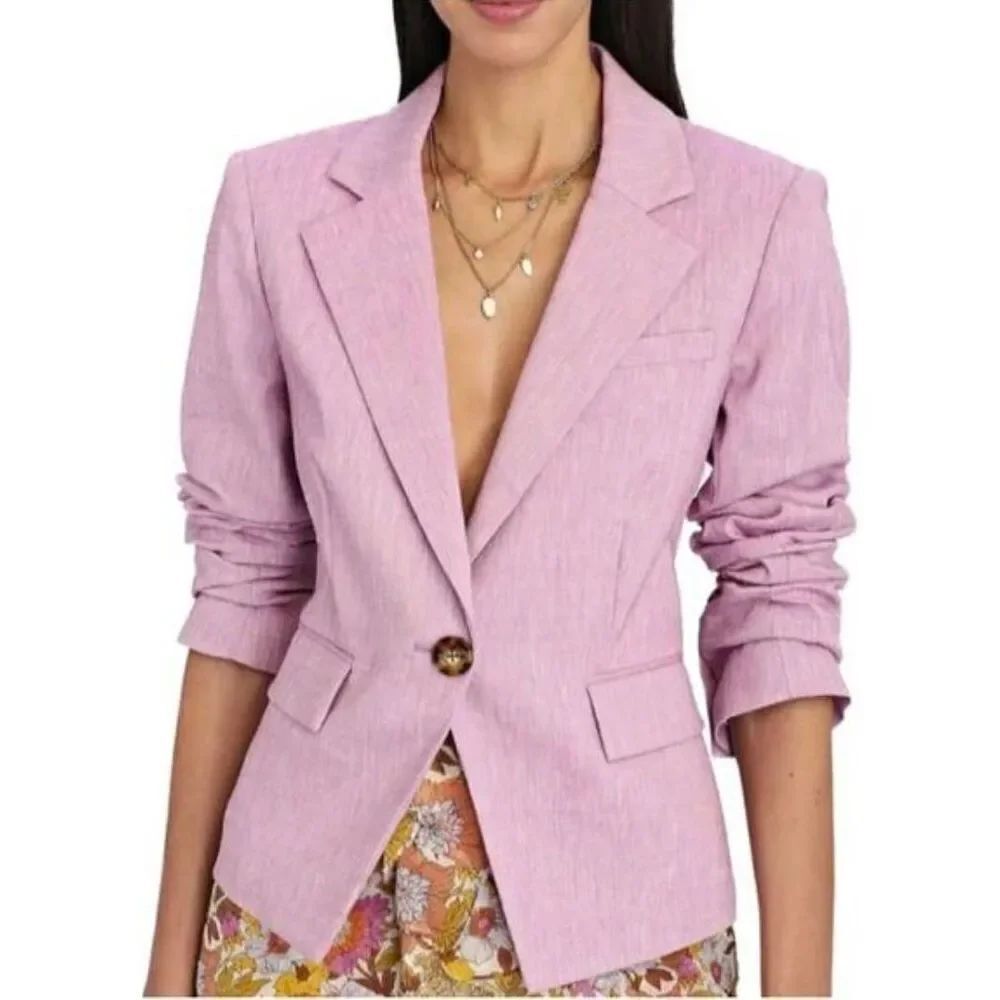 Veronica Beard Aaliyah Orchid Linen Dickev Jacket Blazer Size 8 $595